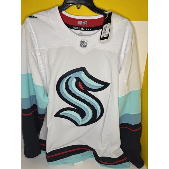 Men's Seattle Kraken Adidas PrimeGreen Away Hockey Jersey NHL GT5622- 420Size 54